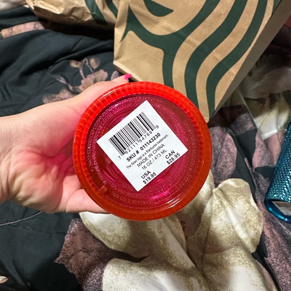 Neon pink Starbucks 16oz cup - Picture 2 of 2